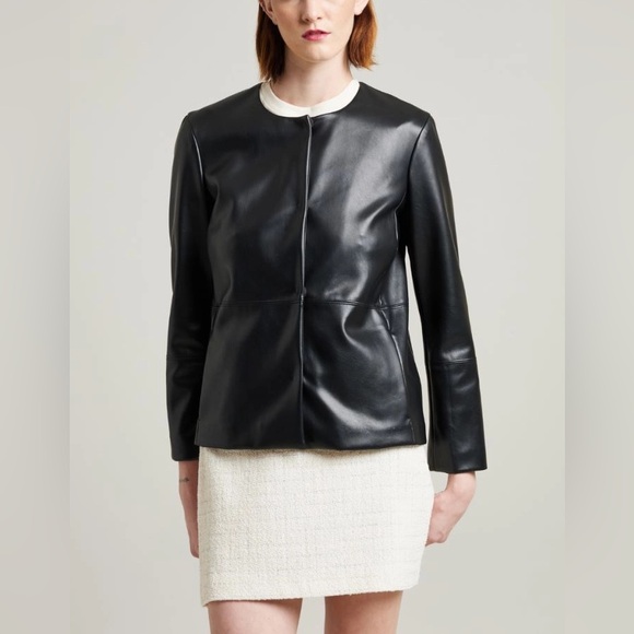 NWT New Season ‘S Max Mara ‘ Festoso' Faux Leather Jacket. Black: All Seasons. - Picture 3 of 16